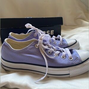 Light Purple (Periwinkle) Low Top Converse Shoes